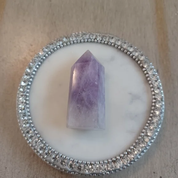 Purple Fluorite Crystal Point Tower - Picture 9 of 12